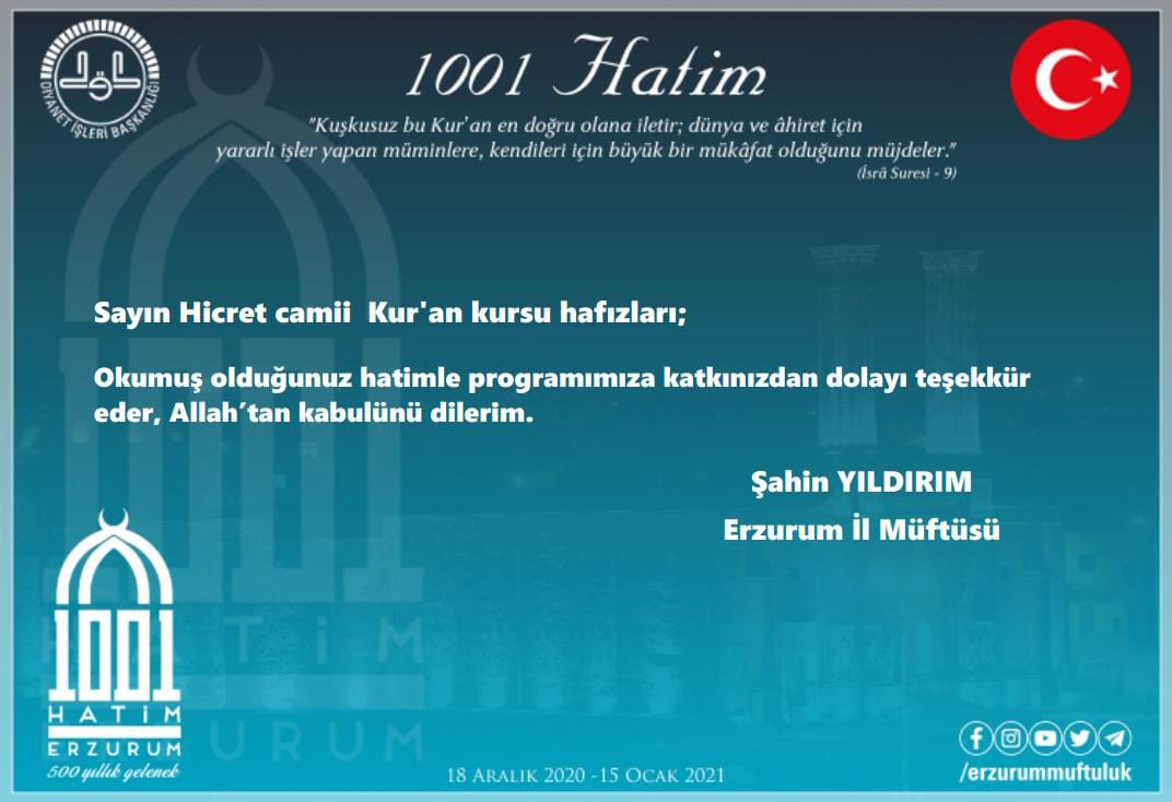 TEŞEKKÜR MESAJI